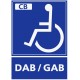 Panneau handicapé DAB/GAB paiement cb