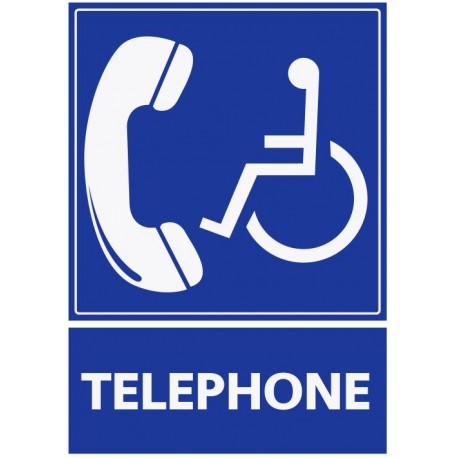 Panneau handicapé téléphone