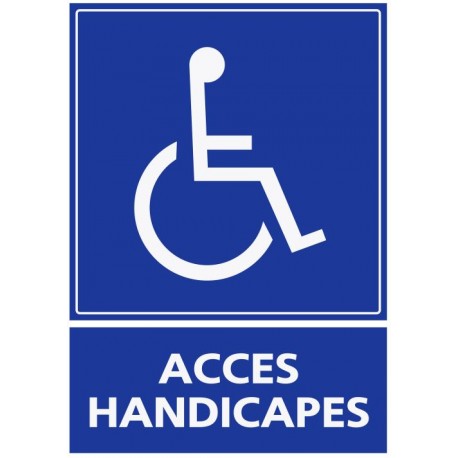 Panneau accès handicapés