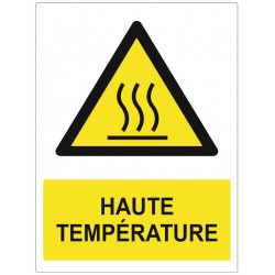 Panneau danger hautes températures