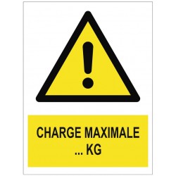 Panneau danger charge maximale kg