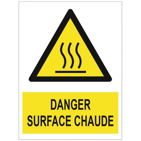 Panneau danger surface chaude