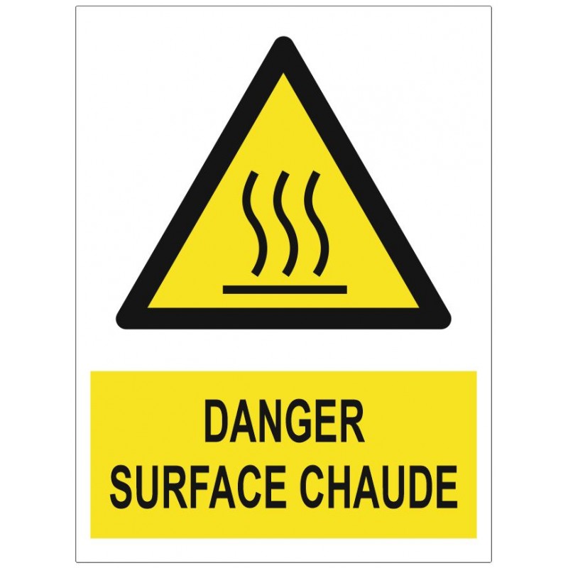 Panneau danger surface chaude sigle - Sticker Communication