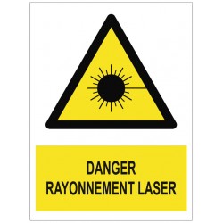 Panneau danger rayonnement laser