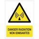 Panneau danger radiation non ionisantes