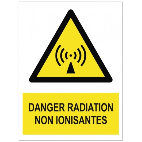 Panneau danger radiation non ionisantes
