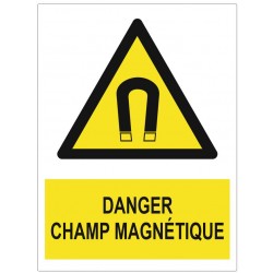 Panneau danger champ magnétique pictogramme