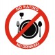 Panneau interdiction no eating no driking