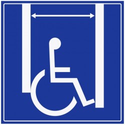 Panneau accès fauteuil pmr