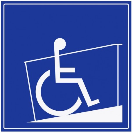Panneau rampe d'accès fauteuil