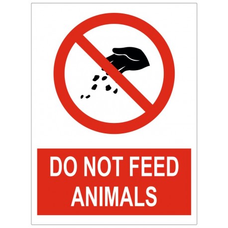 Panneau interdiction do not feed animals