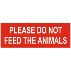 Panneau interdiction please do no feed the animals
