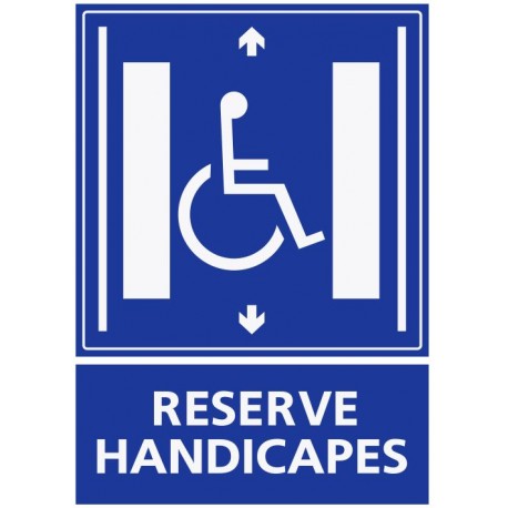 Panneau ascenseur réservé aux handicapés