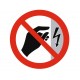 Panneau ou autocollant interdiction ne pas toucher danger électrique