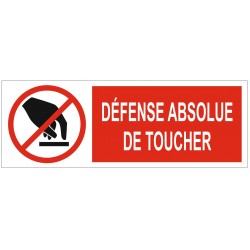 Autocollant défense absolue de toucher