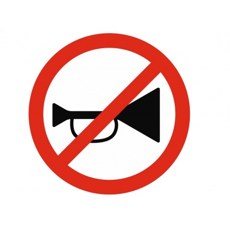 Panneau interdiction avertisseurs sonores interdits