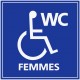 Panneau WC femmes handicapés