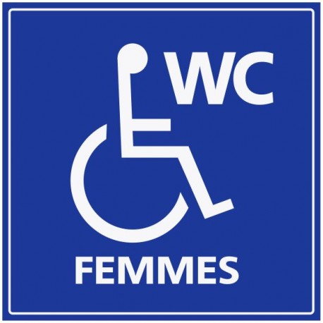 Panneau WC femmes handicapés