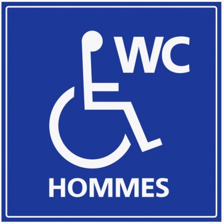 Panneau WC hpmmes handicapés