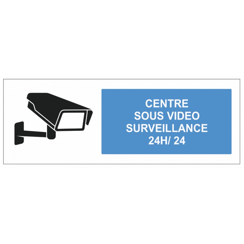 Panneau centre sous video protection pictogramme