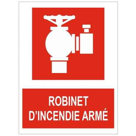 Panneau robinet d'incendie armé