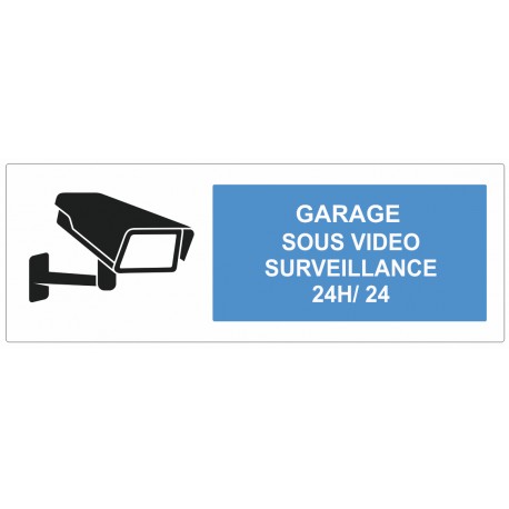Autocollant garage sous surveilance vidéo