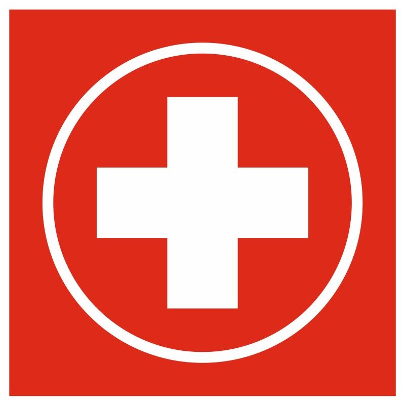 Autocollant et panneau trousse de secours