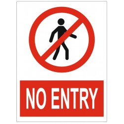 Panneau interdiction no entry