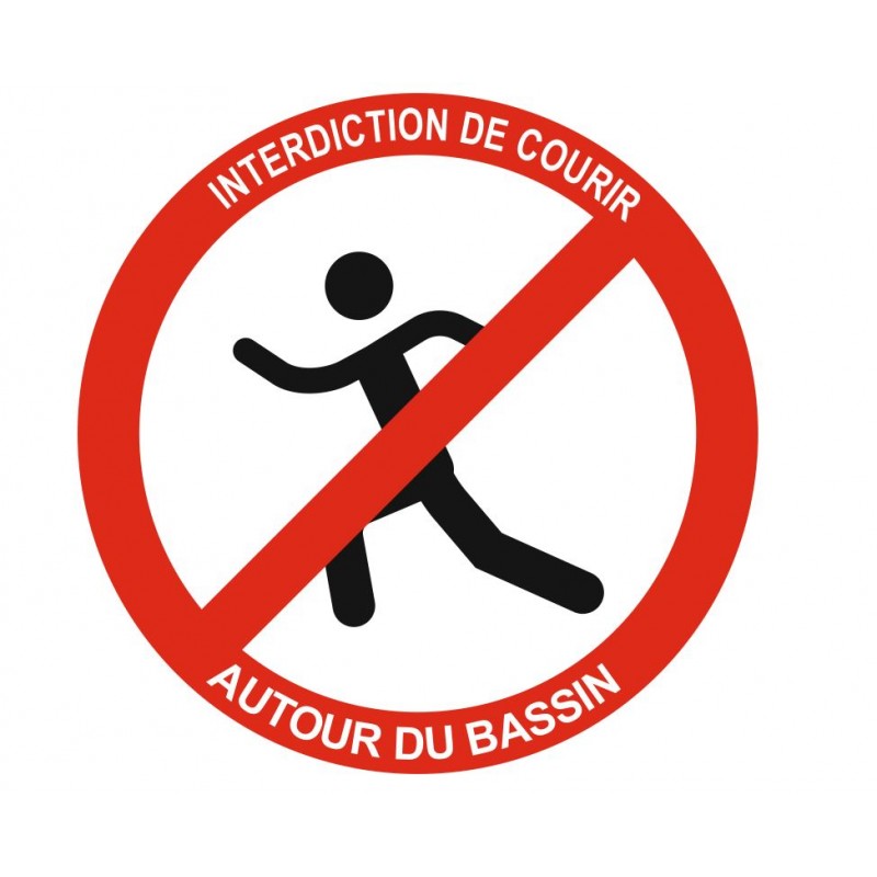 Panneau Interdiction De Courir Autour Du Bassin Signaletique Sticker The Best Porn Website