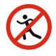 Panneau interdiction de courir autour du bassin