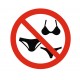 Panneau interdiction maillot de bain interdit