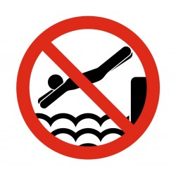 Panneau interdiction de plonger (REFAB1535)
