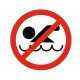 Panneau interdiction baignade interdite