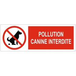 Panneau interdiction pollution canine interdite