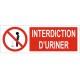 Panneau interdiction d'uriner