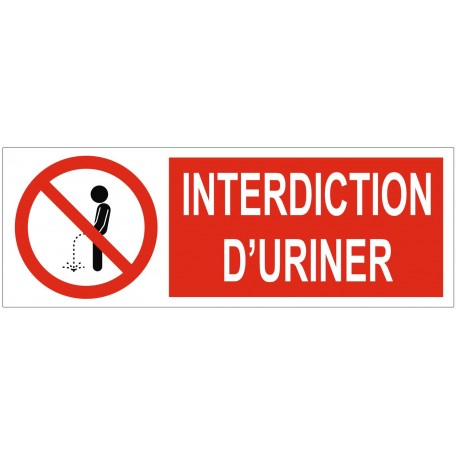 Panneau interdiction d'uriner