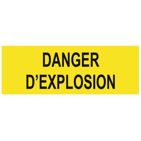 Panneau danger d'explosion