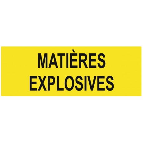 Panneau danger matières explosives