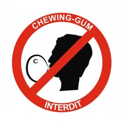 Panneau chewing-gum interdit picto (REFAB1488)