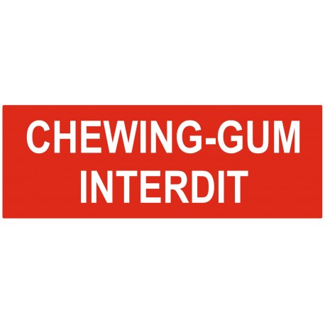 Panneau chewing-gum interdit