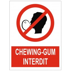 Panneau chewing-gum interdit (REFAB1453)