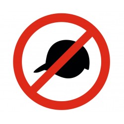 Panneau ou autocollant casquettes interdites