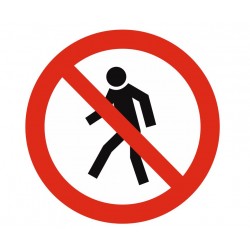 Panneau interdiction de courir