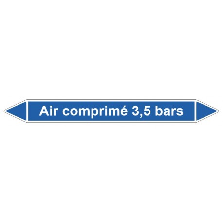 Marquage tuyauterie air comprimé 3.5 bars