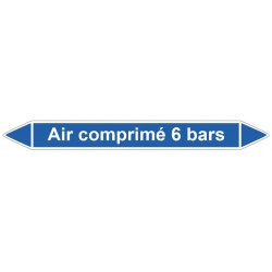 Marquage tuyauterie air comprimé 6 bars