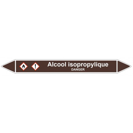 Marquage tuyauterie alcool isopropylique danger