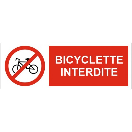 Panneau bicyclette interdite