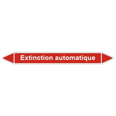 Marquage tuyauterie extinction automatique