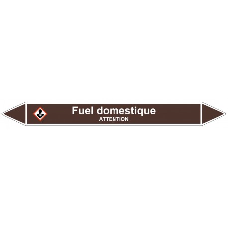Marquage tuyauterie fuel domestique attention