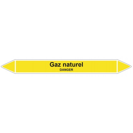 Marquage tuyauterie gaz naturel danger